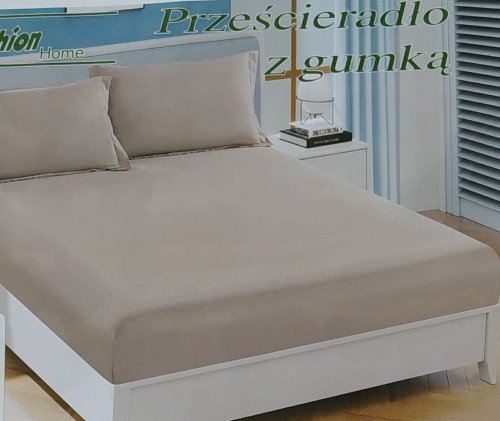Prześcieradło z gumką 160x200 szary lantaro