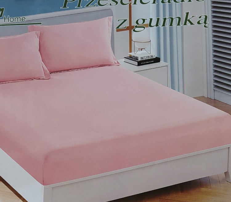 Prześcieradło z gumką 160x200 – różowa delikatność lantaro